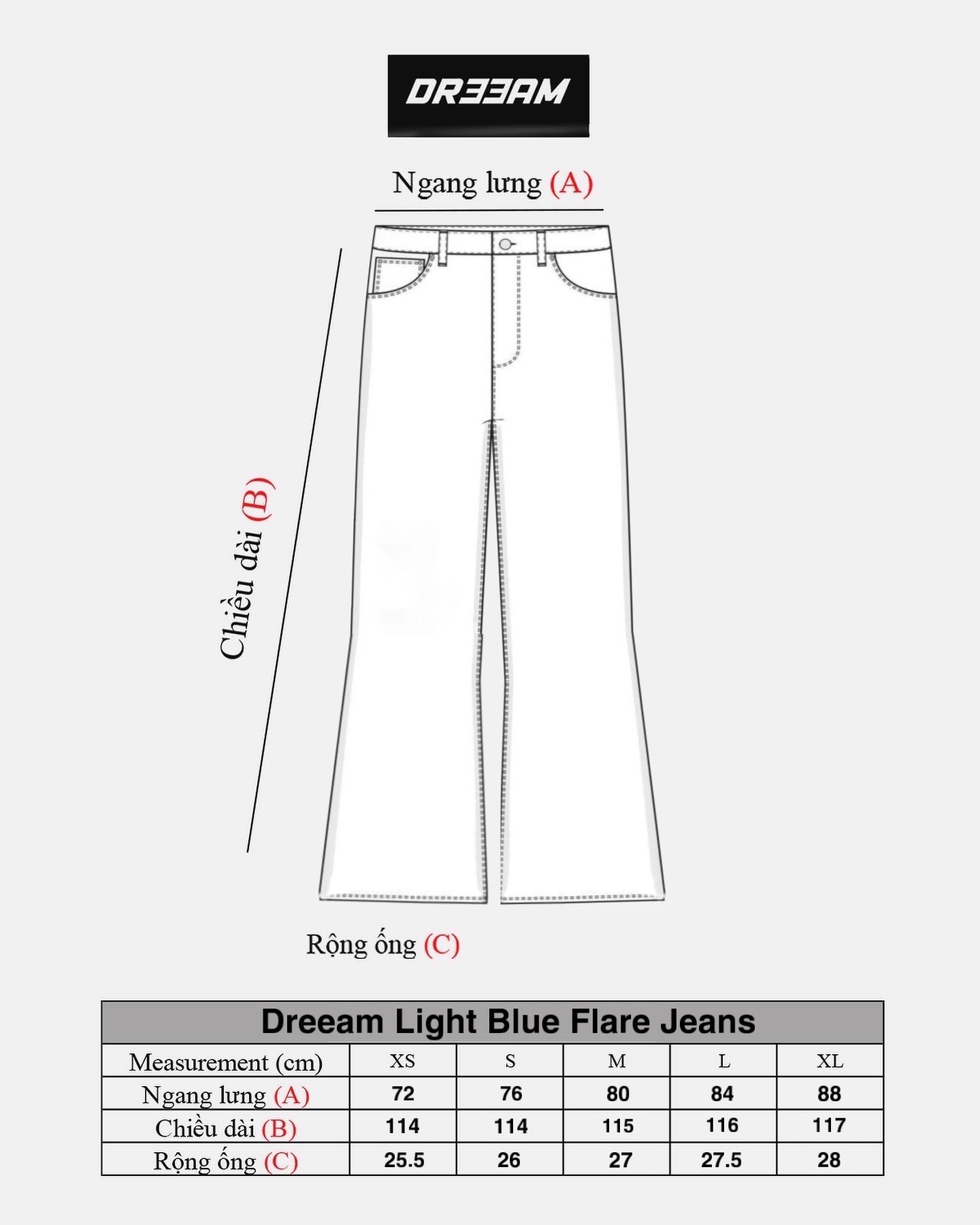 DREEAM FLARE JEANS BLUE