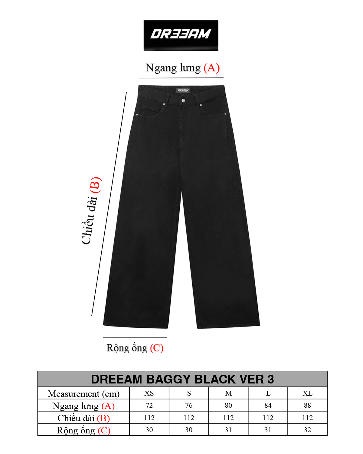 DREEAM BLACK BAGGY VER3