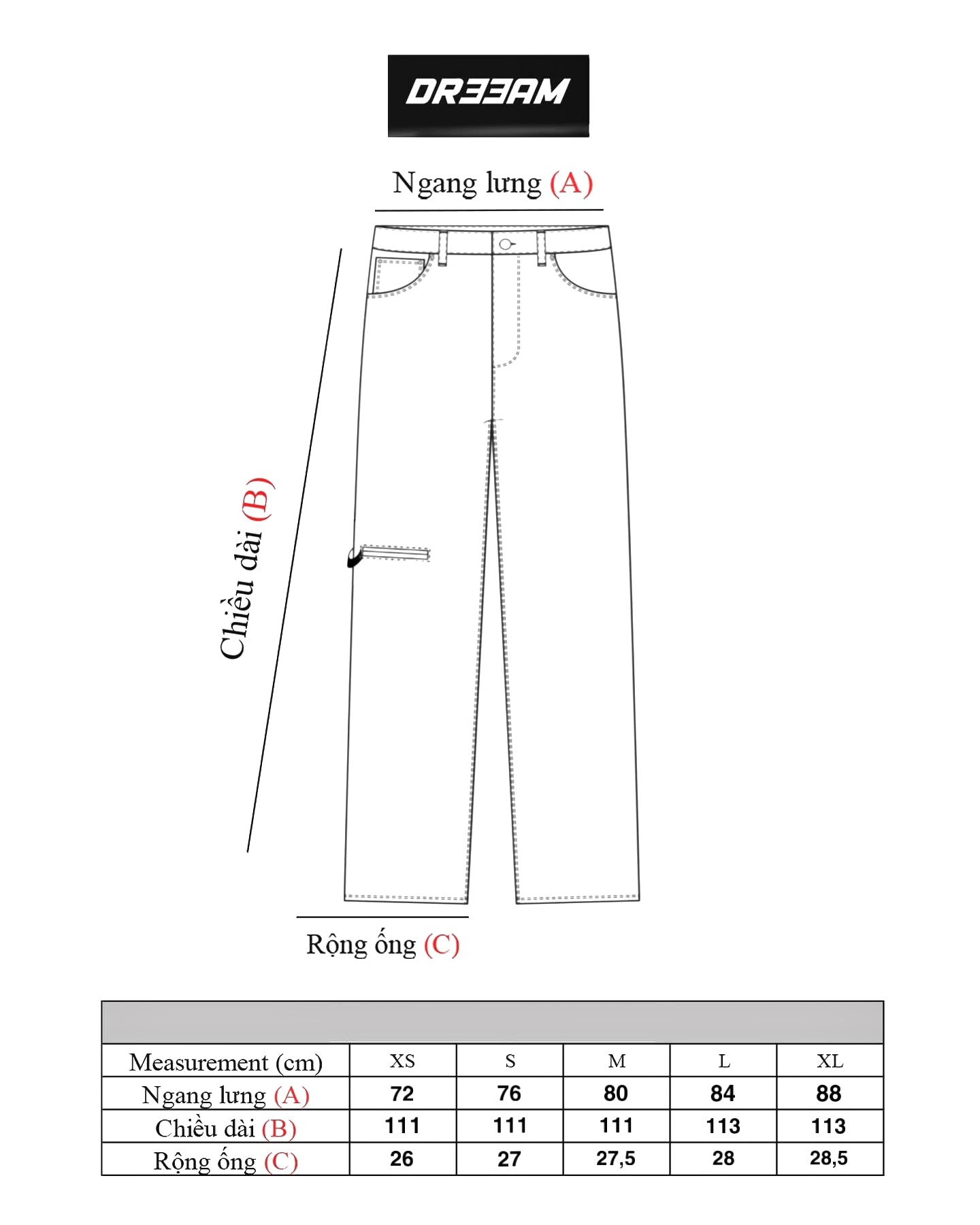 DREEAM RAW DENIM PANTS