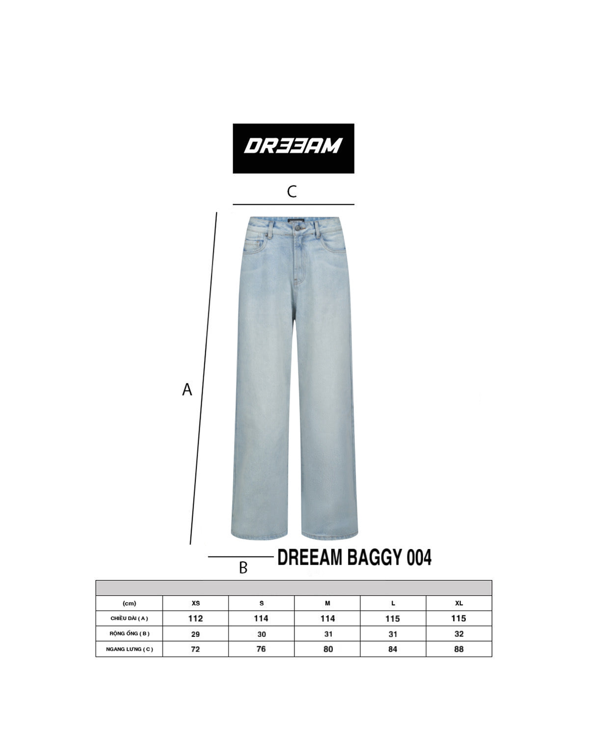“DREEAM BAGGY 004 ” LIGHT BLUE VER2