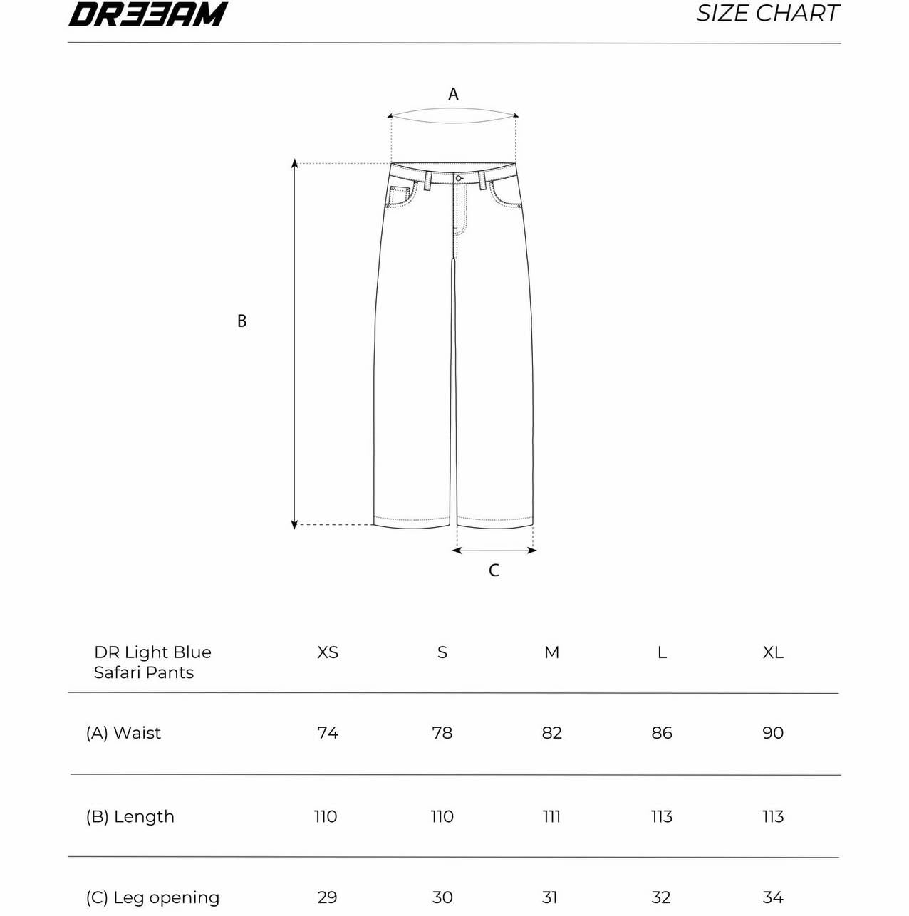 DR SAFARI LIGHT BLUE BAGGY PANTS
