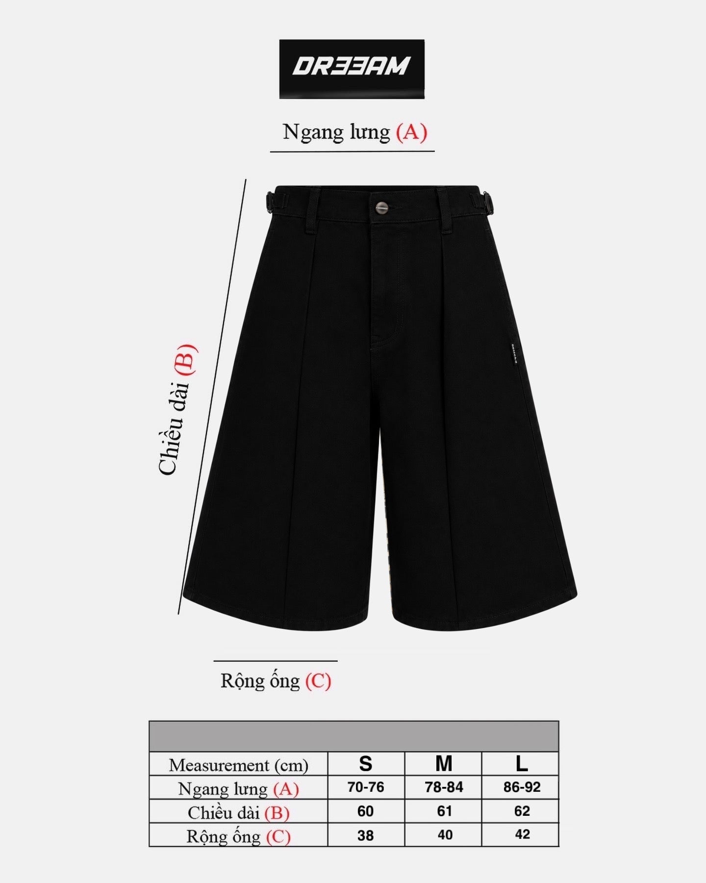 Dr Wide Leg Short Black