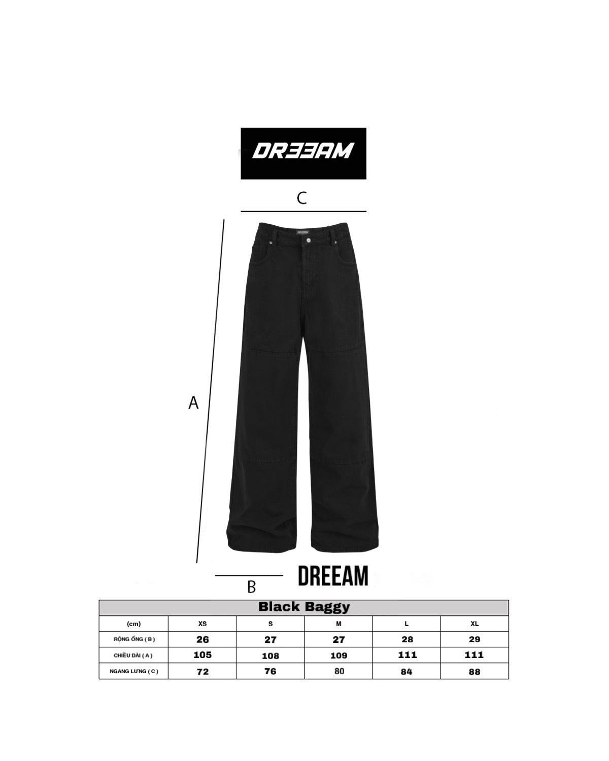 DREEAM BLACK BAGGY VER4