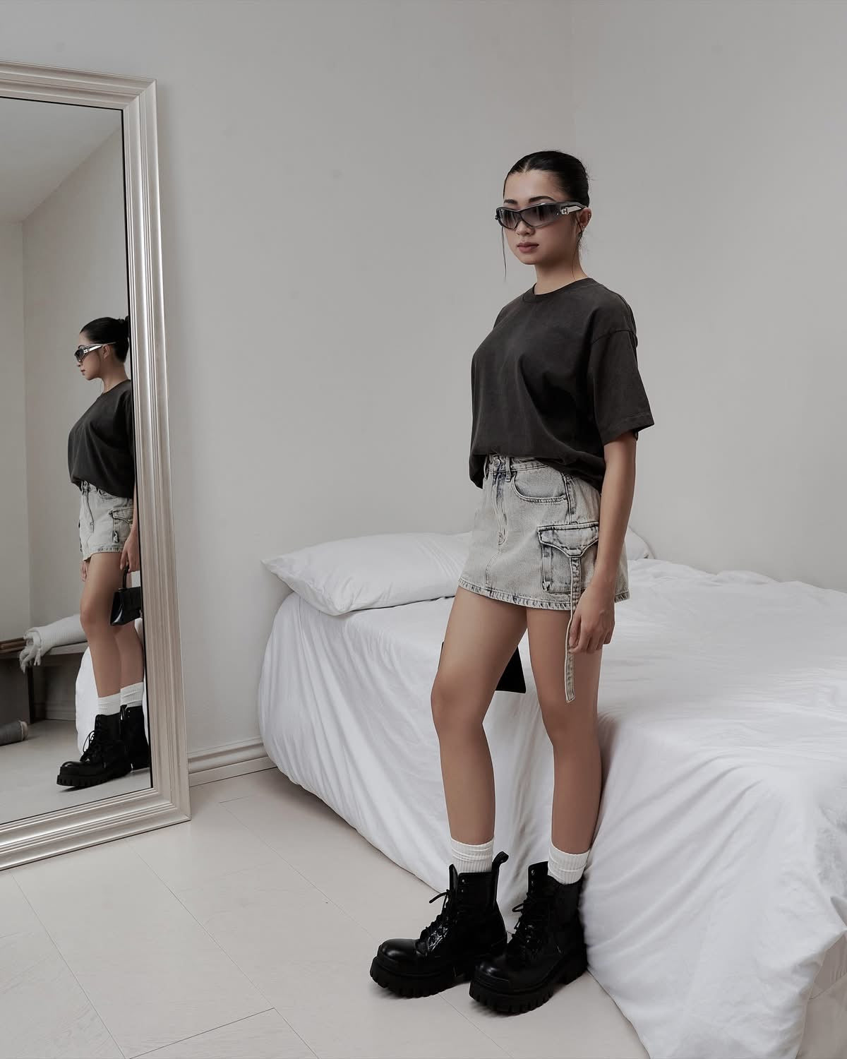 DREEAM POCKET DENIM MINI SKIRT