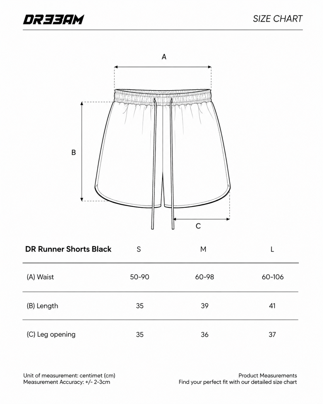 DR Runner Shorts Black