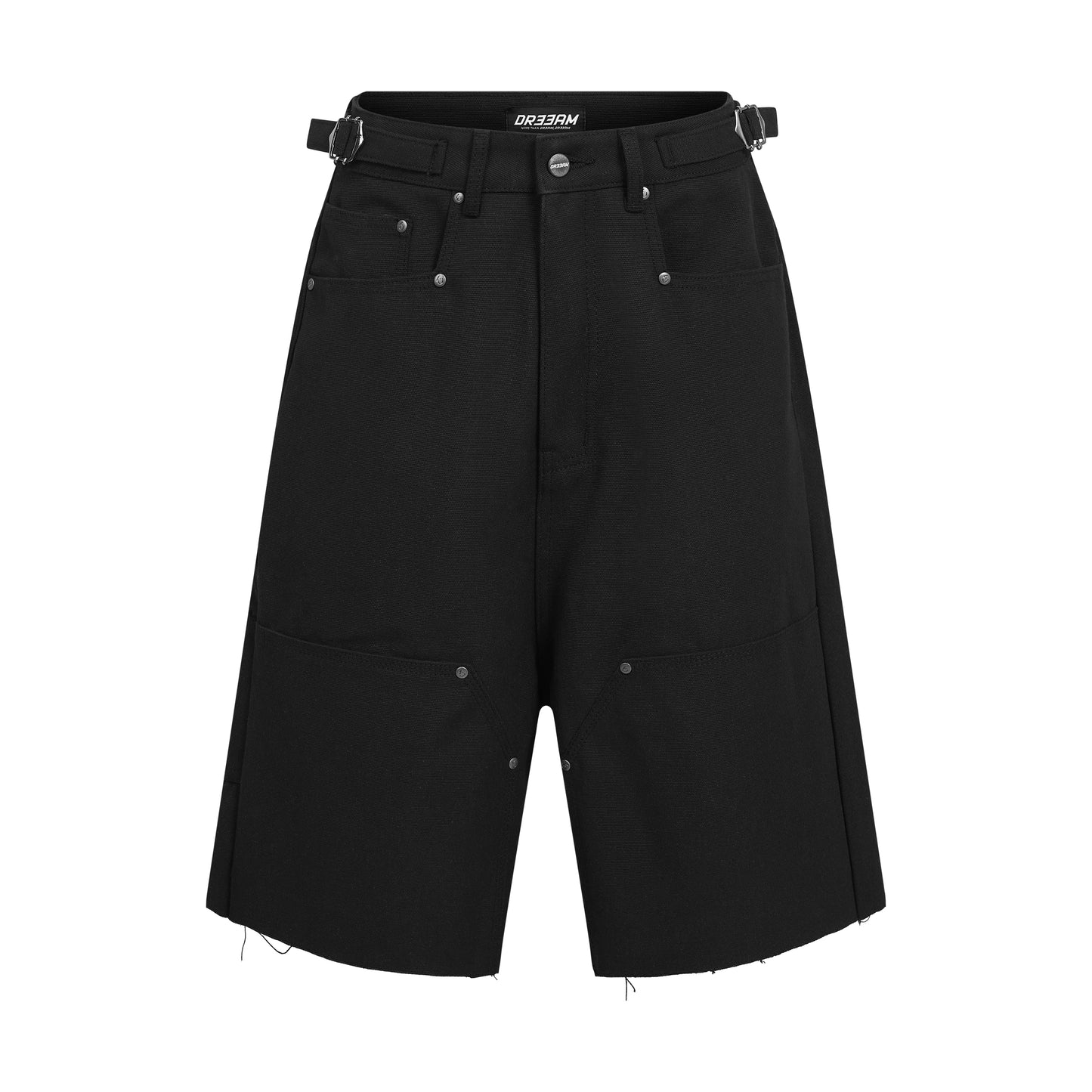 DR DOUBLE KNEE SHORTS BLACK