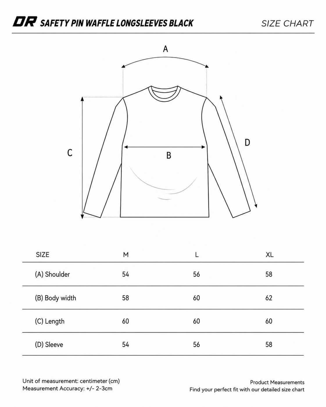 DR Safety Pin Waffle Longsleeves Black