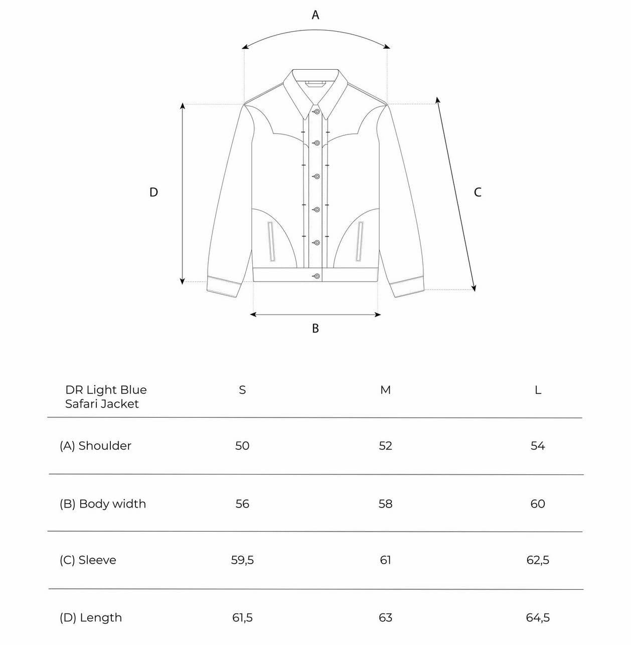 DR SAFARI LIGHT BLUE JACKET